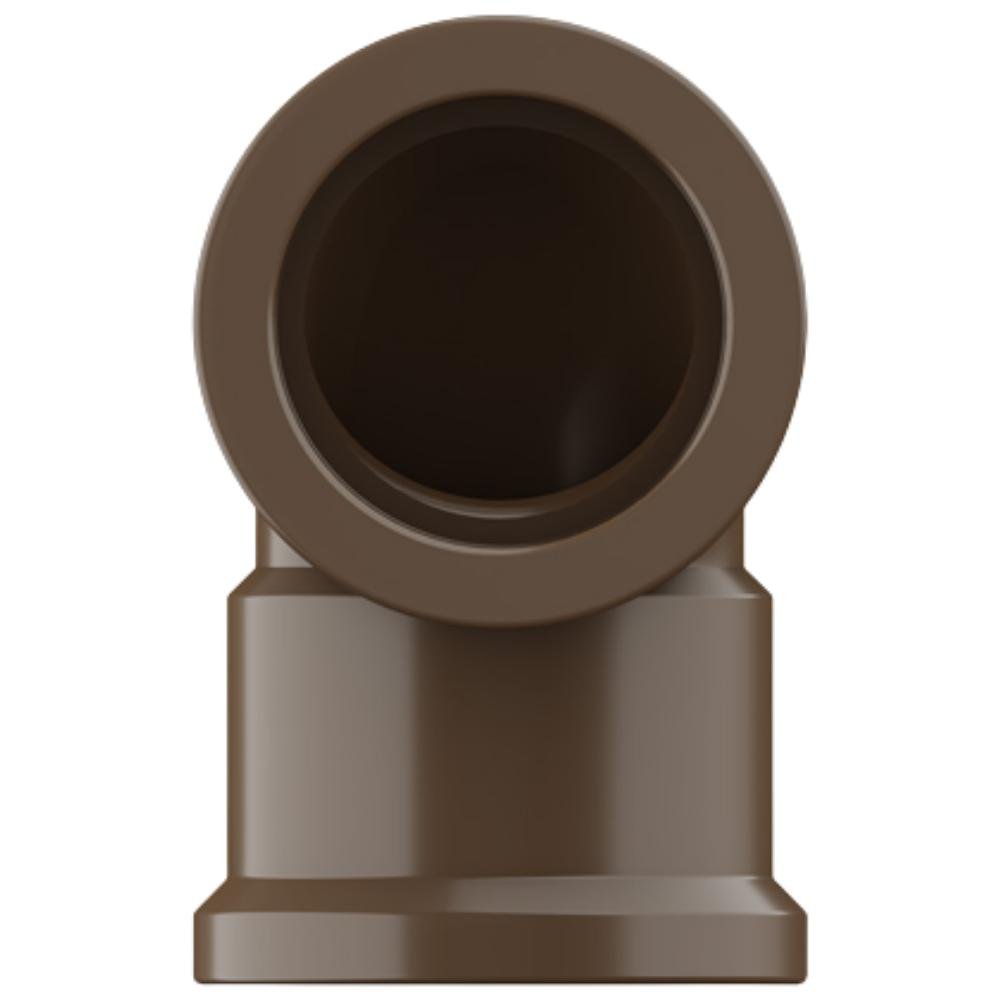 Joelho de 90° Graus Soldável Pvc Marrom para Canos Tubos de Água Fria de 2" Polegadas 60mm Tigre - 3