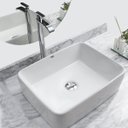 Ver imagem 1 de Kit Cuba Pia Louça Cerâmica Banheiro C/ Torneira e Válv S13