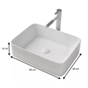 Ver imagem 4 de Kit Cuba Pia Louça Cerâmica Banheiro C/ Torneira e Válv S13