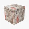 Puff Baú Desmontável Londres Envelhecido 41cmx40cmx40cm  - 2