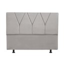 Ver imagem 1 de Cabeceira Estofada Solteiro 90cm Jade Suede Cinza Claro - D a Decor