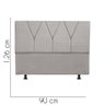 Cabeceira Estofada Solteiro 90cm Jade Suede Cinza Claro - D a Decor - 3