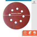 Ver imagem 2 de Kit 50 Disco de Lixa Velcro Vermelho Pluma 8 Furos 115mm Grão 40 - Starfer