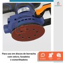 Ver imagem 3 de Kit 50 Disco de Lixa Velcro Vermelho Pluma 8 Furos 115mm Grão 40 - Starfer