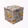 Puff Baú Desmontável New York 41cmx40cmx40cm  - 2