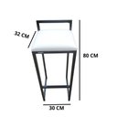 Ver imagem 3 de Banqueta Alta Bistrô Cadeira Bar Casa Sala Branco