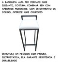 Ver imagem 5 de Banqueta Alta Bistrô Cadeira Bar Casa Sala Branco