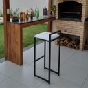 Ver imagem 6 de Banqueta Alta Bistrô Cadeira Bar Casa Sala Branco