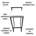 Ver imagem 4 de Banqueta Alta Bistrô Cadeira Bar Casa Sala Branco