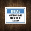 Ver imagem 1 de Placa Higiene Mantenha Limpo Seu Setor de Trabalho 36x46