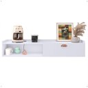 Ver imagem 1 de Aparador Buffet Suspenso Moderno Decor 1 Porta Nicho Organizador Sala Estar Jantar Área Café –