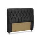 Ver imagem 2 de Cabeceira Casal Estofada Istambul Mônaco com Capitonê SuedePreto