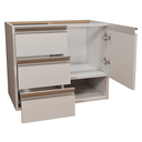 Ver imagem 4 de Balcão Móvel Mdf Armário de Banheiro 60cm S/ Tampo C/ Nicho Esquerdo com Fundo