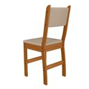 Ver imagem 3 de Kit 2 Cadeiras Estofadas para Mesa Sala de Jantar Reforçada Lugano - Freijó/marfim