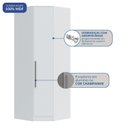 Ver imagem 6 de Guarda-Roupa de Canto Oblíquo Modular 1 Porta 100% MDF Moderno 83.1cm Requinte Branco/Line