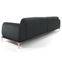 Ver imagem 3 de Sofá 3,20M 5 Lugares com Chaise Direito Pés Gold Molino B-317 Veludo Cinza - Domi
