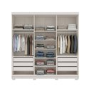 Ver imagem 6 de Guarda-Roupa Casal 6 Portas 6 Gavetas com Espelho em MDF Milano Off White/Nevaska