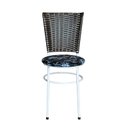 Ver imagem 3 de 6 Cadeiras para Mesa Branca Hawai Marrom Assento Floral:floral Preto