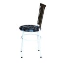 Ver imagem 4 de 6 Cadeiras para Mesa Branca Hawai Marrom Assento Floral:floral Preto