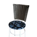 Ver imagem 5 de 6 Cadeiras para Mesa Branca Hawai Marrom Assento Floral:floral Preto