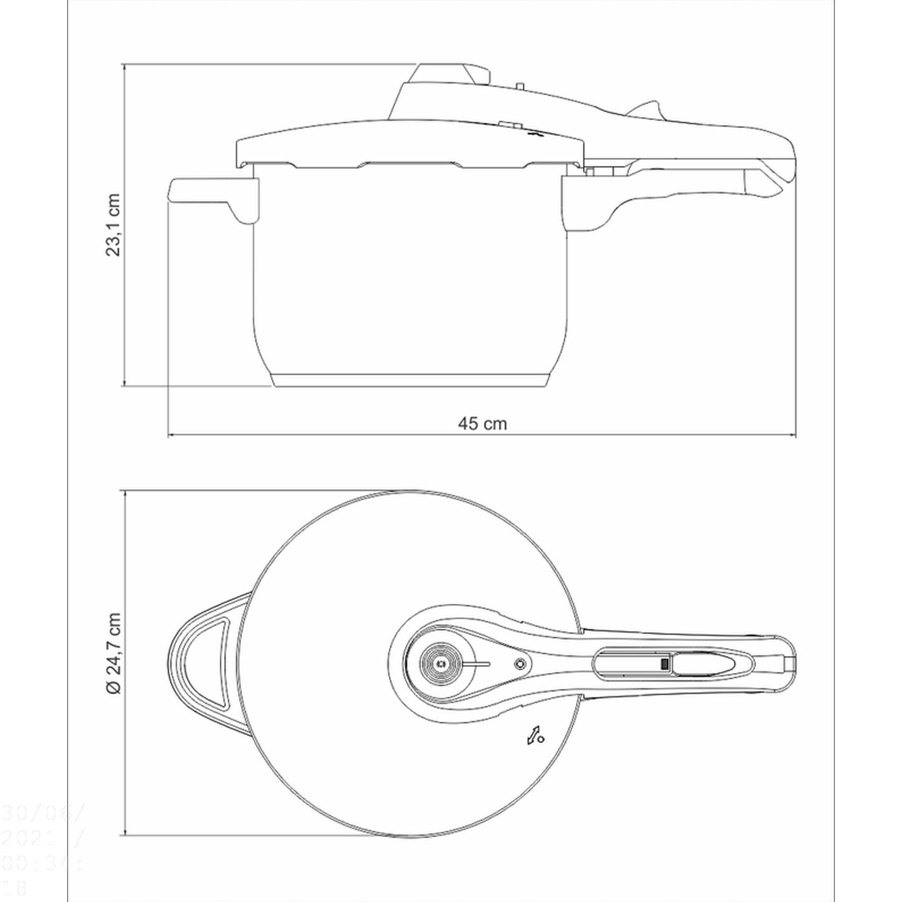 Panela de Pressão Tramontina Solar em Aço Inox Fundo Triplo com 5 Dispositivos de Segurança 22 cm 6  - 4