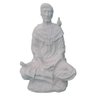 São Francisco Meditando Branco Imagem Em Gesso Com 20 Cm - 1