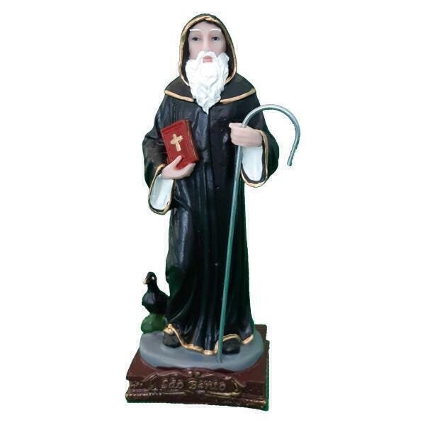 São Bento Imagem Em Resina Com 15 Cm - 1