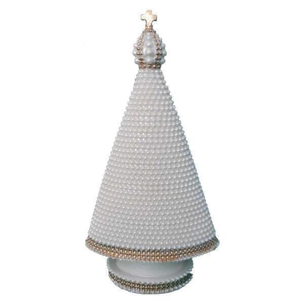 Nossa Senhora Aparecida Perola Imagem Em Resina Com 20 Cm - 3