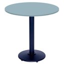 Ver imagem 1 de Mesa Zeta Ferro Preto 75 Cm (alt) Disco Redondo Tampo Mdp Redondo 70 Cm (larg) X 2,50 Cm (alt) Cinza