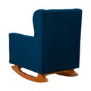 Ver imagem 5 de Poltrona Amamentação Balanço Aurora Veludo Azul Marinho - Lm Decor
