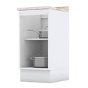 Ver imagem 2 de Balcão 1 Porta 40 Cm Americana Branco com Tampo Calcare - Henn