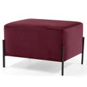 Ver imagem 1 de Puff Decorativo 60cm Base Aço Status B-278 Veludo Marsala