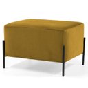 Ver imagem 1 de Puff Decorativo 60cm Base Aço Status B-279 Veludo Mostarda