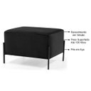Ver imagem 2 de Puff Decorativo 60cm Base Aço Status B-300 Veludo Preto