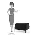 Ver imagem 4 de Puff Decorativo 60cm Base Aço Status B-300 Veludo Preto