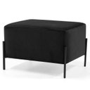 Ver imagem 1 de Puff Decorativo 60cm Base Aço Status B-300 Veludo Preto