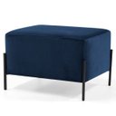 Ver imagem 1 de Puff Decorativo 60cm Base Aço Status B-304 Veludo Azul Marinho
