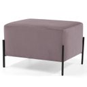 Ver imagem 1 de Puff Decorativo 60cm Base Aço Status B-305 Veludo Rosê