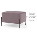 Ver imagem 2 de Puff Decorativo 60cm Base Aço Status B-305 Veludo Rosê