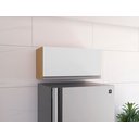 Ver imagem 1 de Armário Cozinha Aéreo para Geladeira 0,6 M Andréia: Amendoa / Branco
