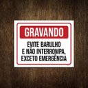 Ver imagem 1 de Placa Gravando Evite Barulho Não Interrompa 36X46