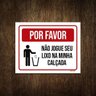 Placa Por Favor Não Jogue Lixo Na Calçada 36X46 - 1