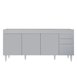 Balcão de Cozinha para Pia 180cm 4 Portas sem Tampo Dallas Cinza Claro - Lumil - 1