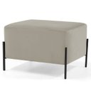 Ver imagem 1 de Puff Decorativo 60cm Base Aço Status B-309 Veludo Bege