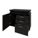 Ver imagem 6 de Armário Escritório F5 Office 1 Porta 3 Gavetas MDP 90cm Preto F5 Office