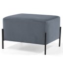 Ver imagem 1 de Puff Decorativo 60cm Base Aço Status B-317 Veludo Cinza