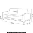 Ver imagem 4 de Sofá Kayrós 1,45m 2 Lugares D05 Suede Cinza - Mpozenato