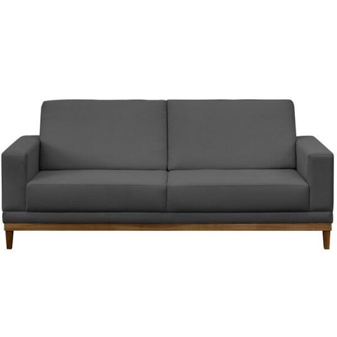 Sofá Kayrós 2,00M 3 Lugares D05 Suede Cinza - Mpozenato