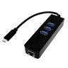 Adaptador Conversor USB-C para RJ45 - HUB 3 Portas USB 3.0 - JC-TYC-R03 - 1