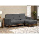 Ver imagem 2 de Sofá Living 200cm 3 Lugares com Chaise Direito Kayrós D05 Suede Cinza - Mpozenato